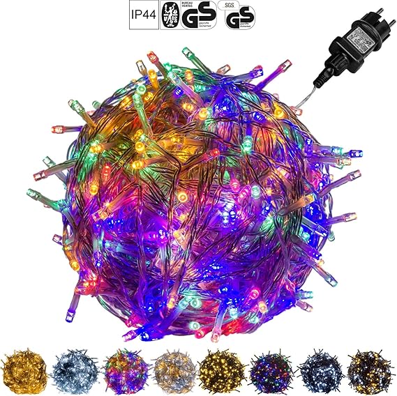 VOLTRONIC Eisregen Lichterkette | 200 LEDs | IP44 Für Innen & Außen | Warmweiß/Kaltweiß
