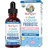 MARYRUTH'S Organic Infant Liquid Probiotic for Ages 6-12 Months, Vegan, 1oz | 100 Million CFU, 5 Probiotic Strains, Proprietary Probiotic Blend, USDA Organic, Vegan