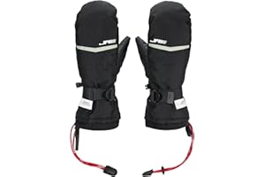 JRZHX Touch Screen Waterproof Ski Mittens Women & Men with Quadruple Layer Protection, Adjustable Anti-Loss Rope, Buckle
