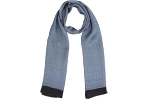 ANDANTINO 100% Silk Oblong Scarf for Men 61”*10.2” Double-Sided Thin Long Shawls for Head and Neck with Gift Packed