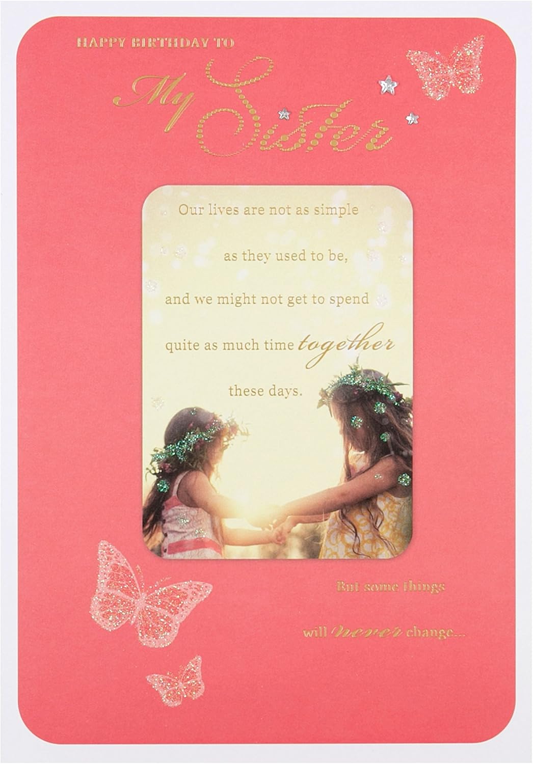 Hallmark Sister Birthday Card 'With Love' Medium Amazon.co.uk
