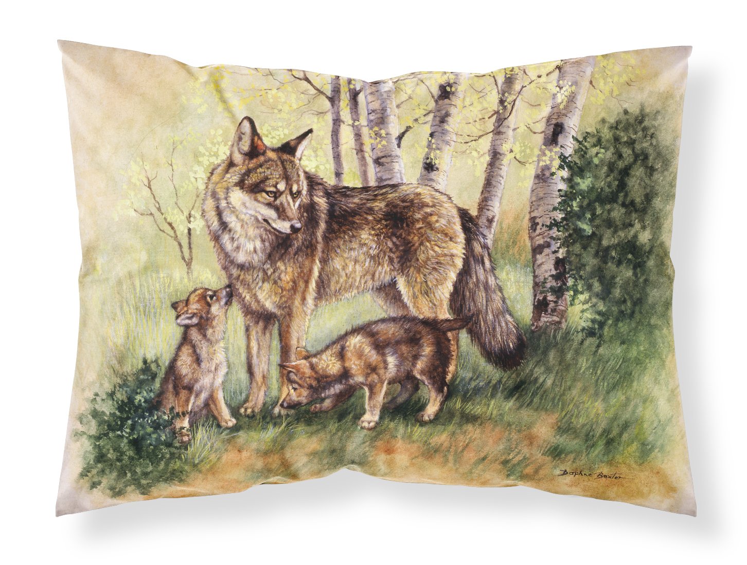 Caroline's Treasures Wolf Wolves by Daphne Baxter Fabric Standard Pillowcase BDBA0115PILLOWCASE, Polyester, Multicolor — image 1