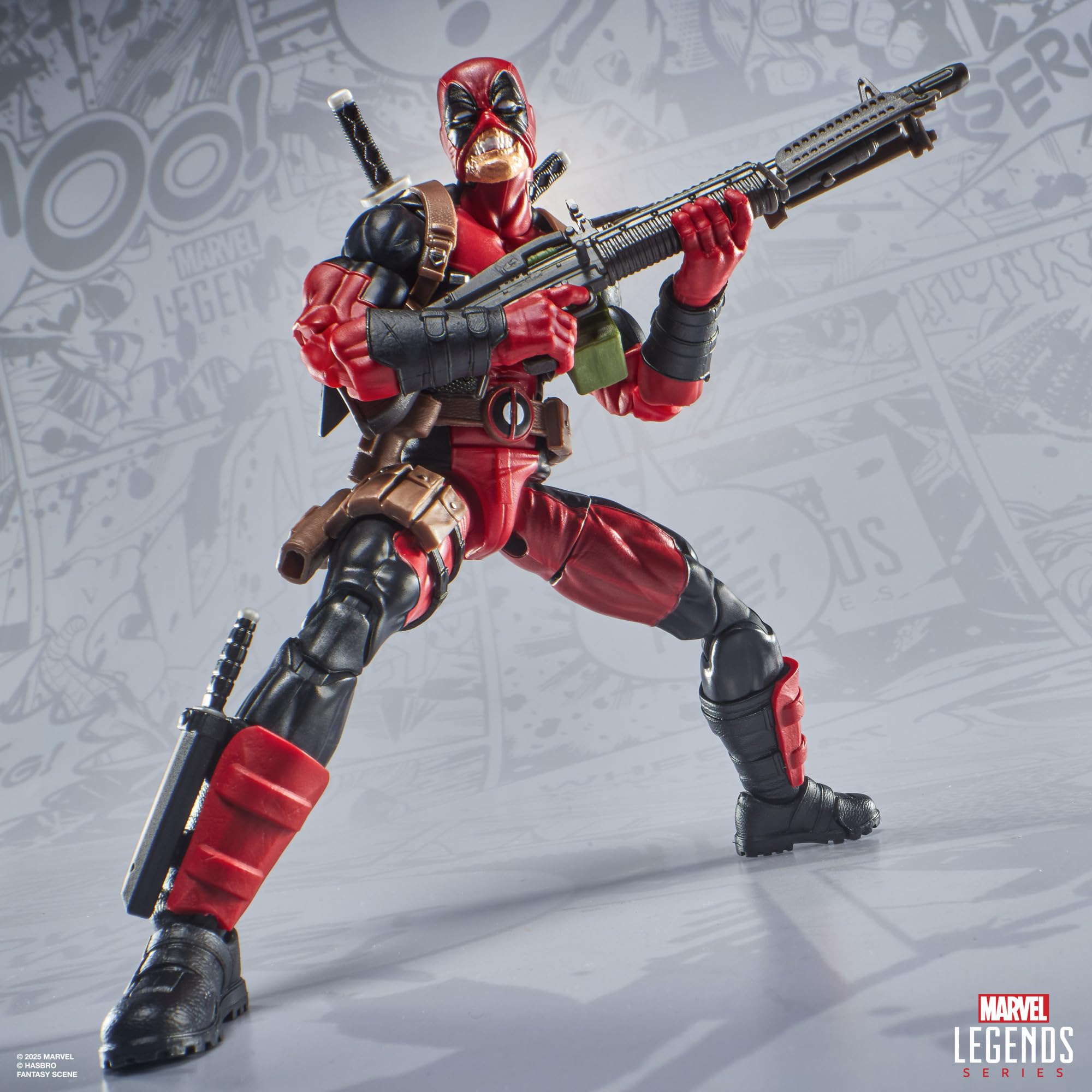 Marvel Legends Maximum Series Deadpool, Deluxe Deadpool Comics Collectible 6-Inch Action Figure with 24 Accessories Including X-Force’s Doop