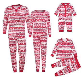HLHN Weihnachten Familie Nachtwäsche Schlafanzug Pyjama Set
