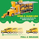 JOYIN 25 in 1 Construction Truck Playset with Sounds Lights Carrier Truck view 6