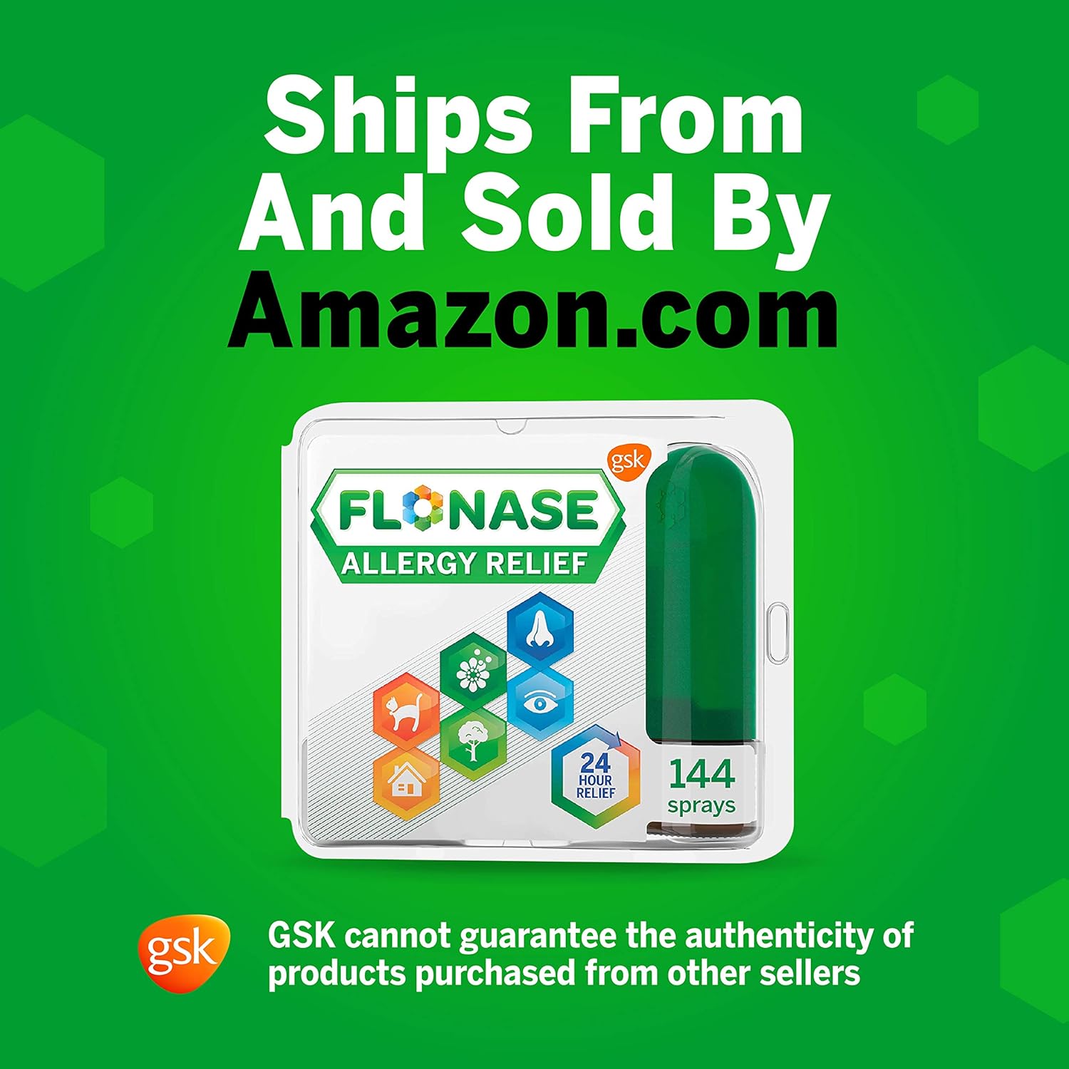 Flonase Allergy Relief Nasal Spray, 24 Hour Non Drowsy Allergy Medicine, Metered Nasal Spray - 72 Sprays: Health & Personal Care