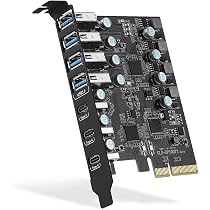 PCIe to USB 3.2 Gen 2 Card with 20 Gbps Bandwidth 7 USB Ports (4