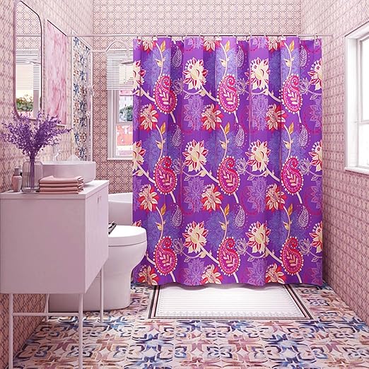 Amazon Com Desihom Boho Shower Curtain Purple Shower Curtain