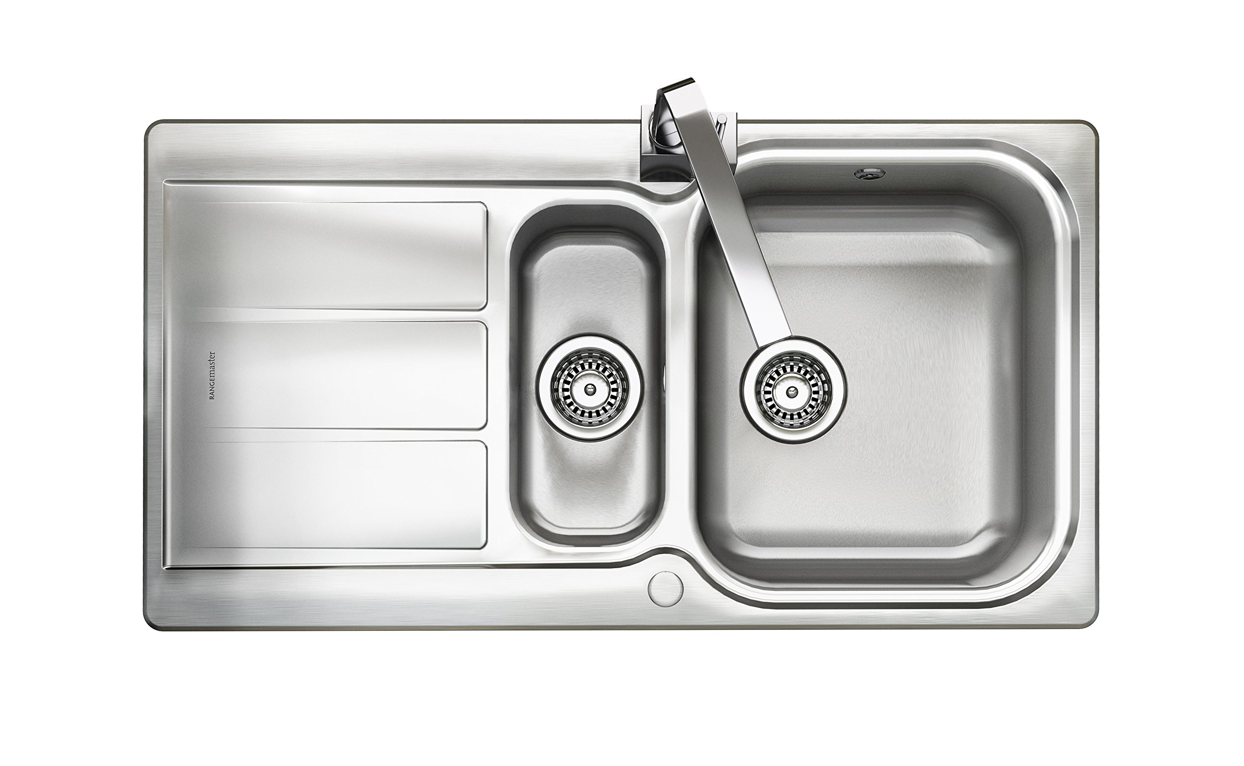 RANGEMASTER Glendale GL9502 950 x 508mm 1.5 Bowl Stainless Steel Kitchen Sink with Wastes