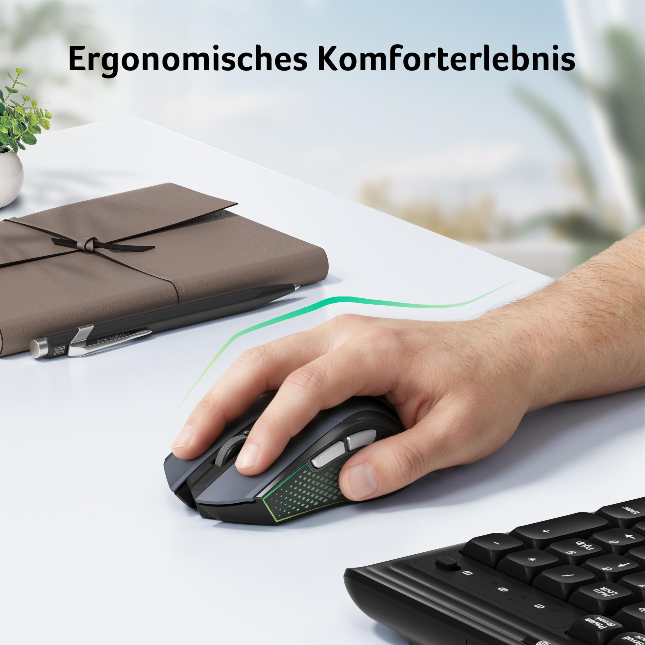 Acer Maus Kabellos 4000 DPI, Wireless Mouse 2,4Ghz 6