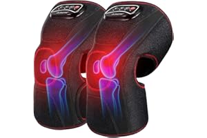 QUINEAR Knee Massager for Pain Relief,Air Compression Heating Pad for Knee,Heated Knee Warmers Wrap, Gifts for Men Women Dad Mom,3 Modes & 3 Intensities -FSA or HSA Eligible
