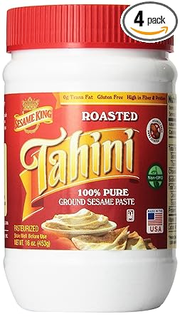 Amazon Com Sesame King Tahini Paste 16 Ounce Jars Pack Of 4 Grocery Gourmet Food