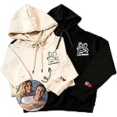 goiofot Personalized Valentine's Day Gifts for Him and Her Custom Embroidered Hoodie & Sweatshirt for Girlfriend, Boyfriend, Anniversary Couple Gifts