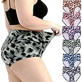 WhilyeePam Women's Leopard Print Panties Plus Size Underwear Briefs XL-5XL 6 Pack Underwear for Women Undies