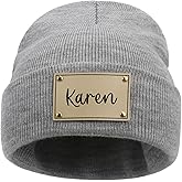 Custom Baby Beanie Hat Newborn Beanies Baby Boy Girl Leather Patch Winter Beanies for Infant Kids Toddler Adults