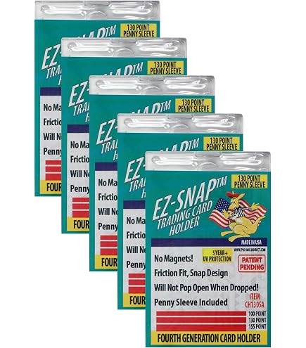 Amazon.com: 5-Count Pro-Mold 35pt EZ-Snap Trading Card Holders