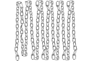 HOZEON 26 Feet x 3/16 Inch 304 Stainless Steel Chain, Heavy Duty Metal Chain, Stainless Steel Utility Chain for Hanging, Camp