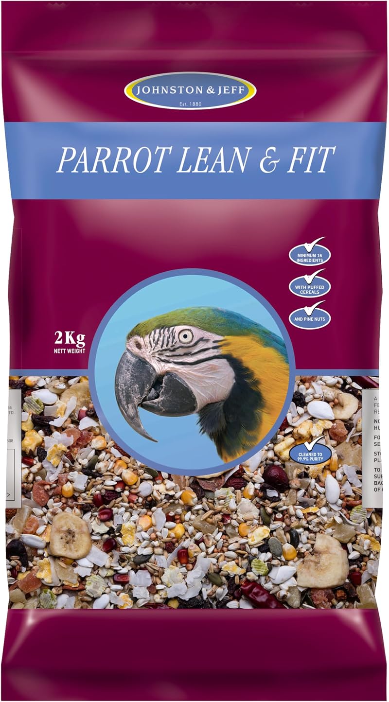 Johnston & Jeff Parrot Lean & Fit 2kg - No Sunflower Nuts, 24 Ingredients