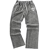 SOLY HUX Men's Y2k Baggy Sweatpants Straight Leg Drawstring Elastic Waist Hip Hop Casual Pants Streetwear
