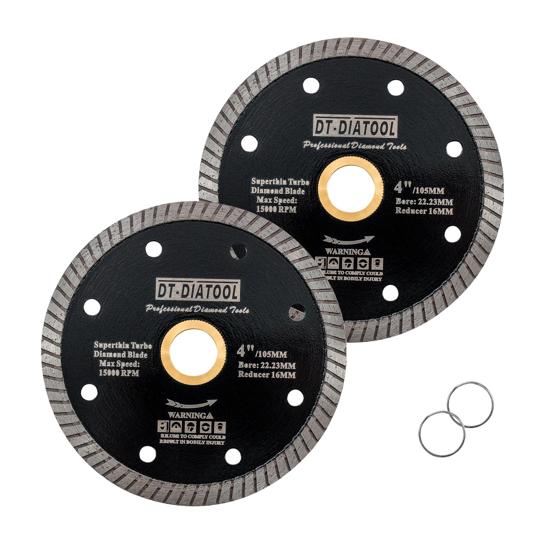 DT-DIATOOL Diamond Cutting Disc 4 Inch / 105mm Super Thin Disc for Porcelain Tile Marble Ceramic Granite — image 1