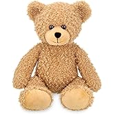 Bearington Bubsy Brown Teddy Bear Plush - 16" Light Brown Teddy Bear Toy with Ultra-Soft Plush Fur and Hand-Sewn Nose - Cuddly Stuffed Bear Gift for Kids, Babies, and Teddy Collectors