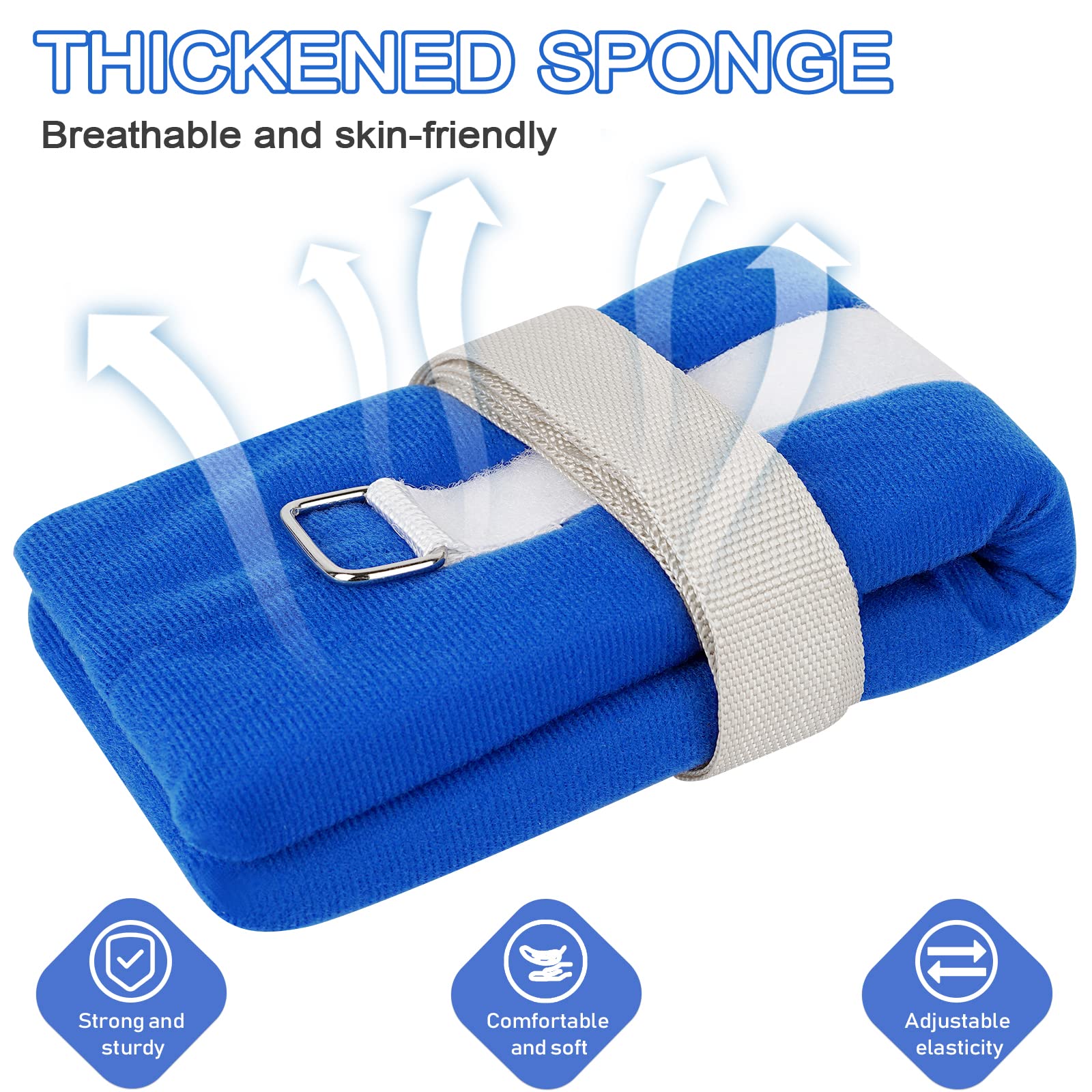 4Pcs Medical Restraints Patient Hospital Bed Quick-Release Limb Holders for Hands Or Feet Universal Constraints Control