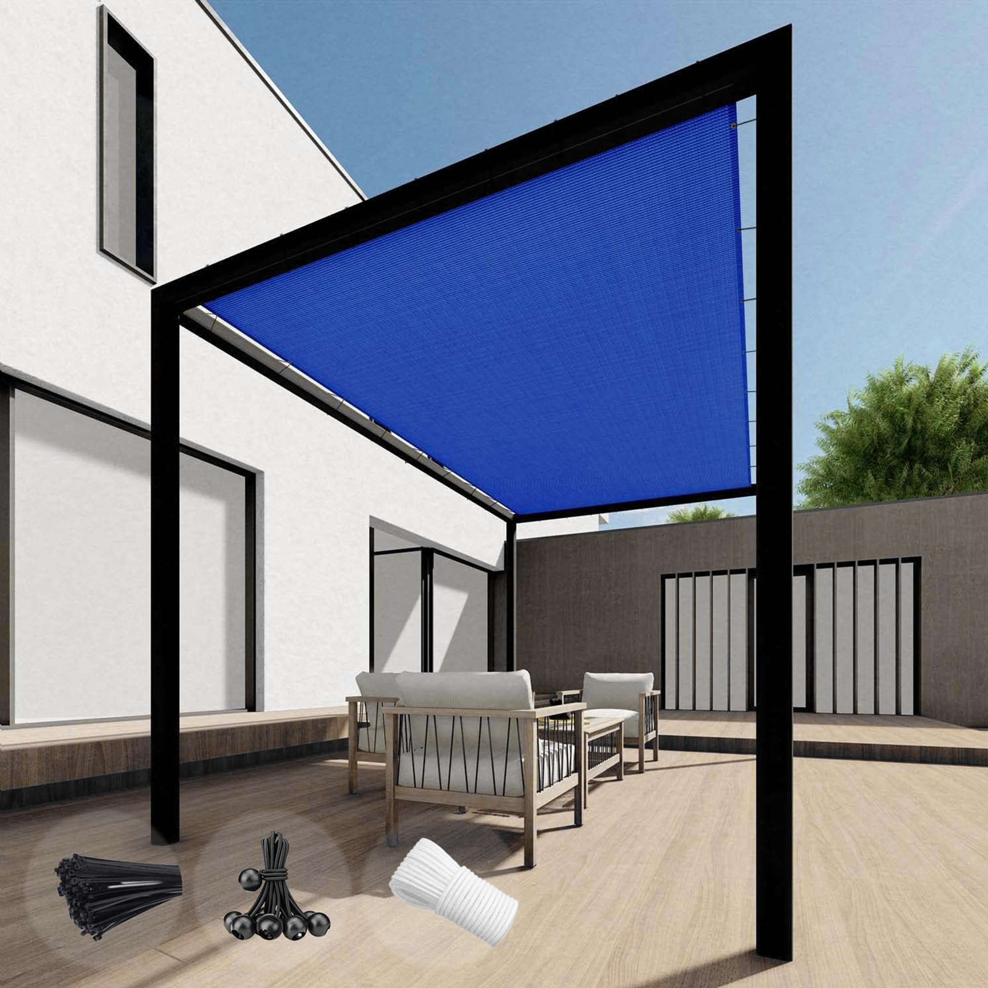 SunnyRoyal 17'x36' Sun Shade Sail Straight Edge