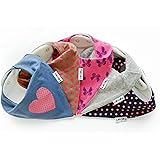 Bavaglini Bandana Lovjoy Confezione 5 Pezzi - Rosa Per Bambina, Cotone Assorbente, Bottoni A Pressione Regolabili - Foto 13