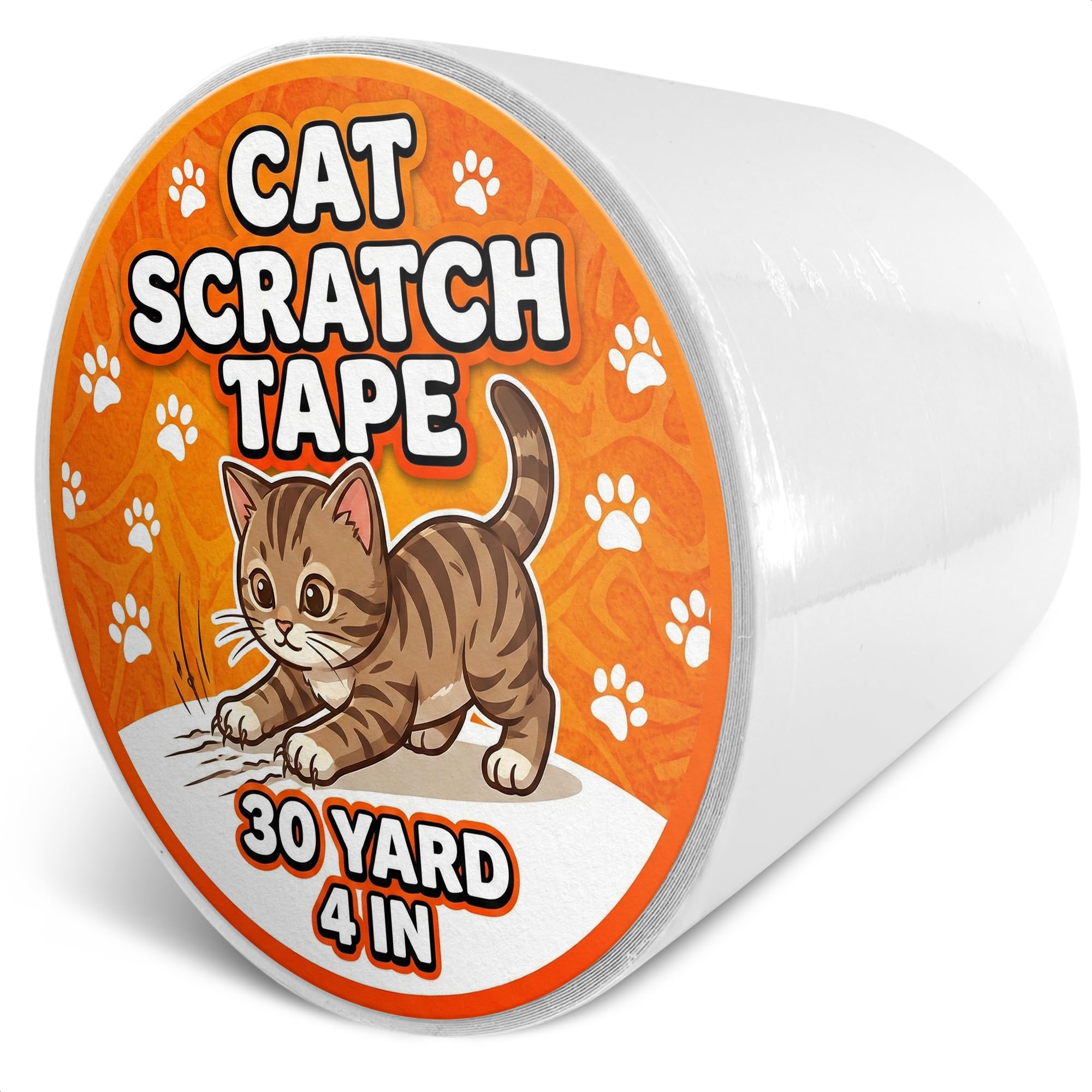 One Sight Anti Cat Scratch Training Deterrent Tape, 4 Inches x 30 Yards Clear Double Sided Cat sofa Scratch Furniture Protector, Cat Couch Protector Tape Sticky Paws for cats for Couch, Carpet, Doors