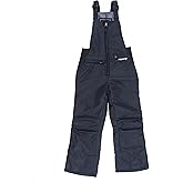 SkiGear Kids Insulated Snow Bib Overalls, Black, Medium