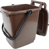 All-Green 23L Large Compost Caddy Brown for Food Waste Recycling view 2