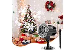 Christmas Snowflake Projector Lights Indoor Outdoor, 2025 High Bright LED Snowfall Projector Lamp, Waterproof Snow Projector 