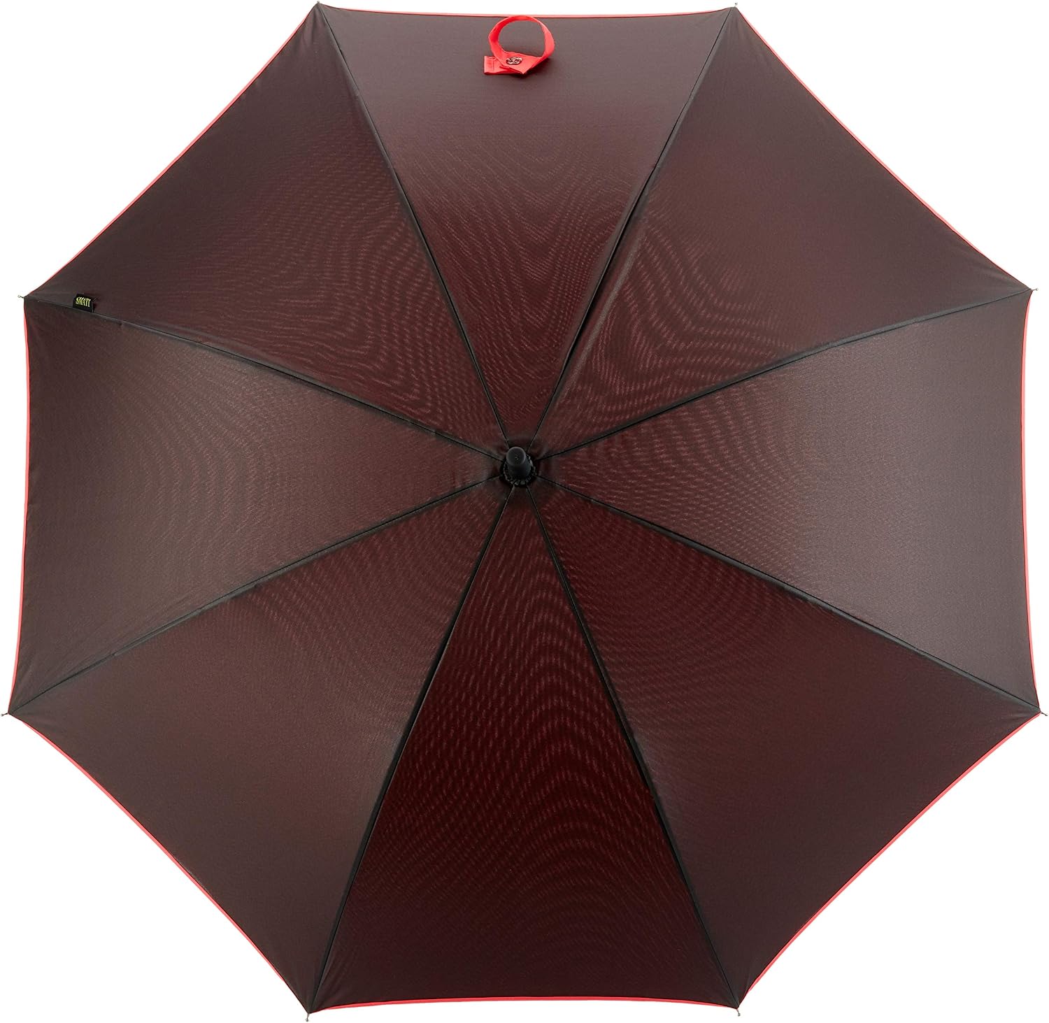 SUSINO 85cm Automatic Double Canopy Large Stick Umbrella - Black & Red - Image 3