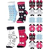 Mumucove 12 Pairs Volleyball Socks Bulk Women Funny Novelty Sports Socks Valentine Volleyball Player Lover Gifts for Coach Women Running Athletic Birthday Party Favor, 4 Style