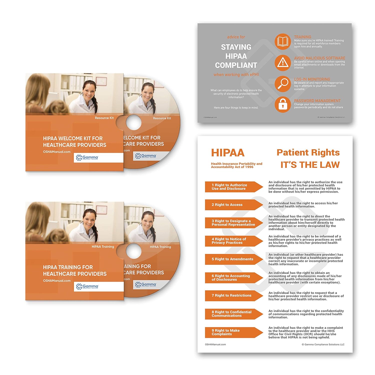 2020 HIPAA Training CD for Medical and Dental Offices Including Built-in Tests + Certificate