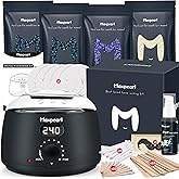 Maxpearl Digital Waxing Kit - Women Men Hard Wax Melt Warmer Kit for Hair Removal - Sensitive Skin, Eyebrows, Face, Underarms, Brazilian, Bikini, Legs