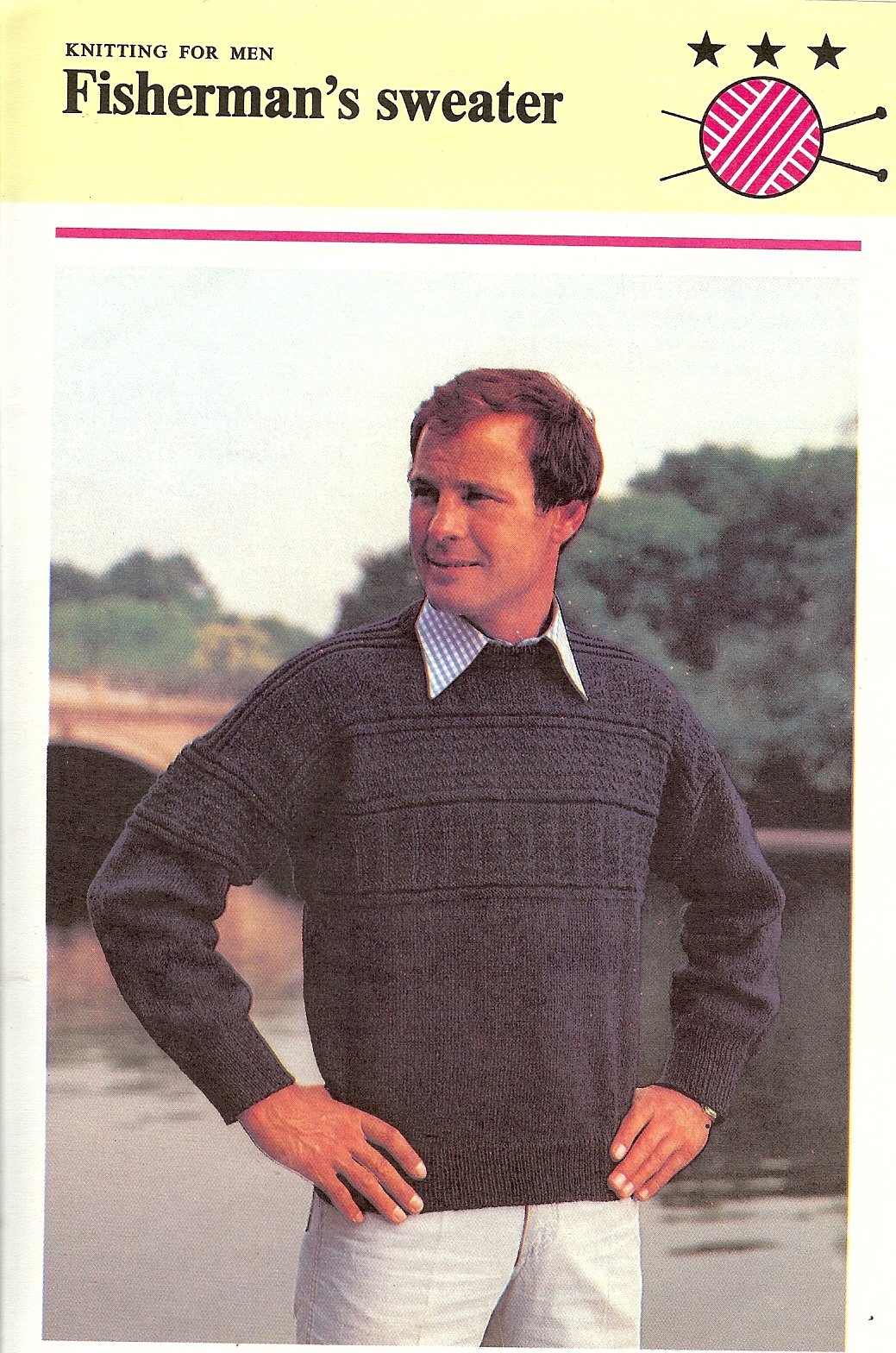 mens fisherman jumper knitting pattern
