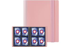 GEAoffice Trading Card Binder - 4 Pocket Card Collection Album Folder - 160 Side Loading Pocket Binder for TCG, MTG, Sports&Game Cards - Gifts for Girls