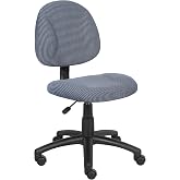 Boss Office Products B315-BE Perfect Posture Delux Fabric Task Chair Without Arms in Blue, 250