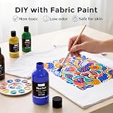 Nicpro Blue Fabric Paint 8.45 oz Permanent for Clothes Furniture Upholstery view 3