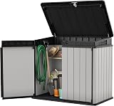 Keter Store It Out Premier XL Outdoor Garden Storage Shed Grey Black 141 x 82 x view 2