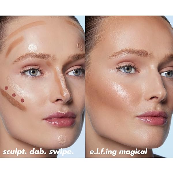 E.L.F. HALO GLOW HIGHLIGHT BEAUTY WAND, LIQUID HIGHLIGHTER WAND FOR LUMINOUS, GLOWING SKIN, BUILDABLE FORMULA, VEGAN & CRUELTY-FREE,CHAMPAGNE CAMPAIGN