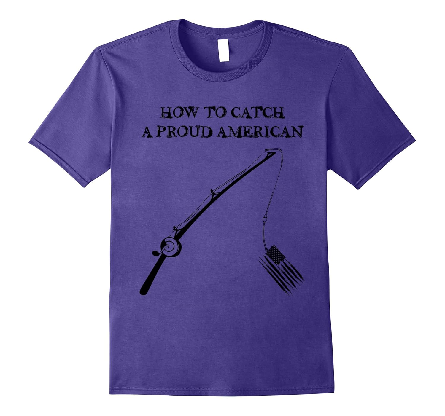 Crazy Funny American Flag Fishing Lure Tshirt Apparel-Rose