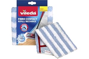 Vileda Fibro Contact Mop Head | Ideal for Dusting Walls and Ceilings | Dry or Wet Use | Reusable and Machine Washable Refill