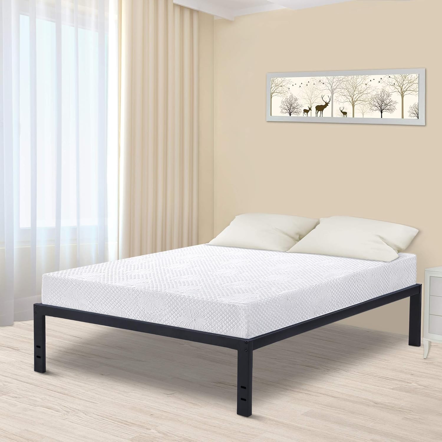 Best Dura Metal Steel Slate Bed Frame
