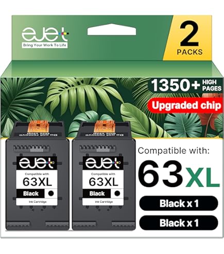Amazon.com: DoorStepInk 63XL Black MICR Remanufactured Ink