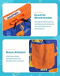 maamgic Boys Swim Trunks with Compression Liner