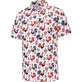 Playeah Men's Golf Polo Shirts Short Sleeve Performance Moisture Wicking Quick Dry Golf Shirts for Men