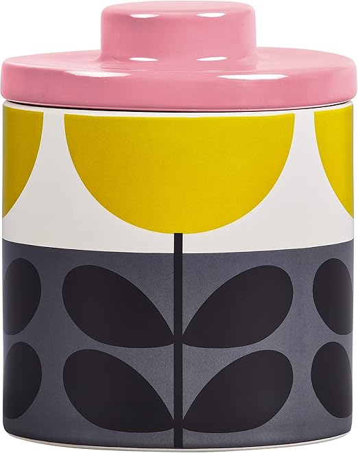 Amazon Com Orla Kiely Ok614 Sunflower Ochre Kitchen Storage Jar