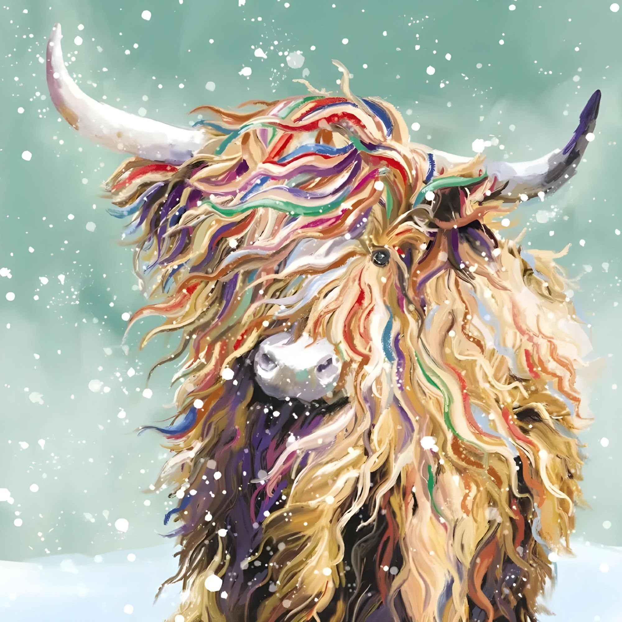 GBCC Charity Christmas Cards Pack of 10 - Highland Cow Design - Premium Festive Greeting Cards Multipack with Envelopes - Supporting UK Charities